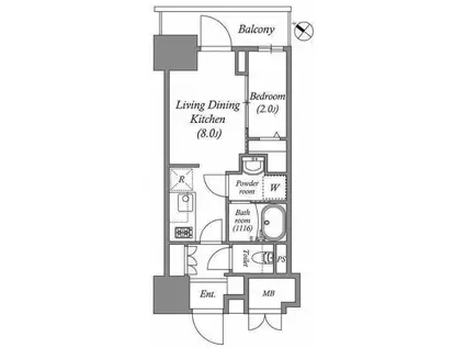 オーパスホームズ南行徳(1LDK/3階)の間取り写真