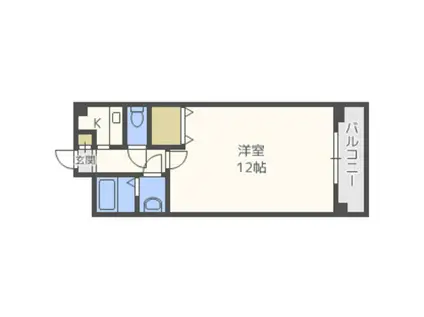 VEGA西新スクエア(1K/3階)の間取り写真