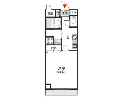 コンフォートエヌズ(1K/6階)の間取り写真