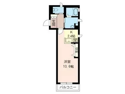 ジュメイラ(1K/2階)の間取り写真