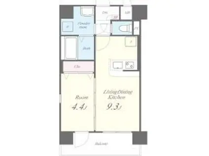 LEGEND大学通(1LDK/9階)の間取り写真