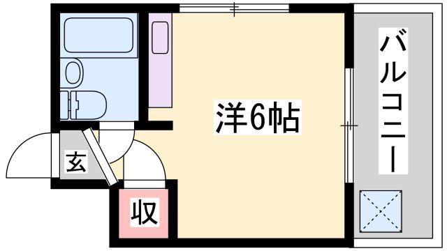 ジョイス英賀保(ワンルーム/1階)の間取り写真