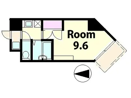 エスペランス(1K/4階)の間取り写真