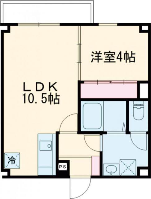 アリビラ六甲(1LDK/1階)の間取り写真