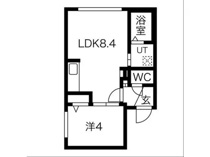 ラフィーネ学園前II(1LDK/1階)の間取り写真