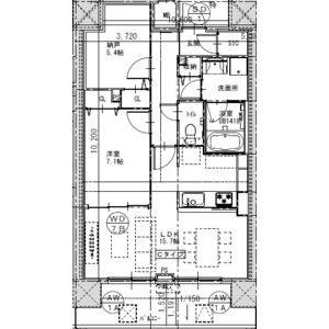 さくらHILLS ROKUBAN PLATINUM RESIDENCE(2LDK/6階)の間取り写真