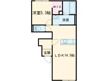 MONOQLOI(1LDK/1階)の間取り写真