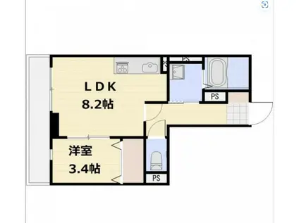 スマートグラン浦和岸町(1LDK/3階)の間取り写真