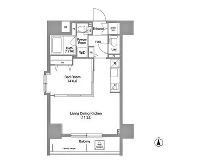 コンフォリア町屋(1LDK/3階)の間取り写真