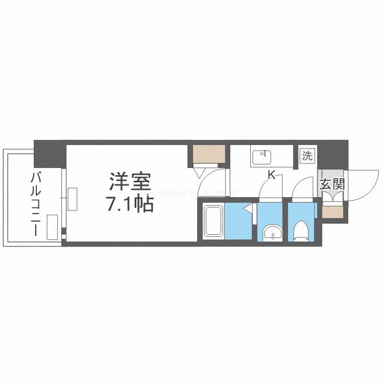 プレサンス OSAKA 姫里エンファシス(1K/7階)の間取り写真