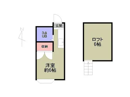 アベニュー雅(ワンルーム/1階)の間取り写真