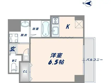 ザケーズヴィレ(1K/2階)の間取り写真