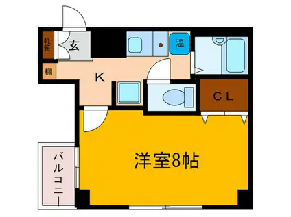 グレース上汐(1K/4階)の間取り写真