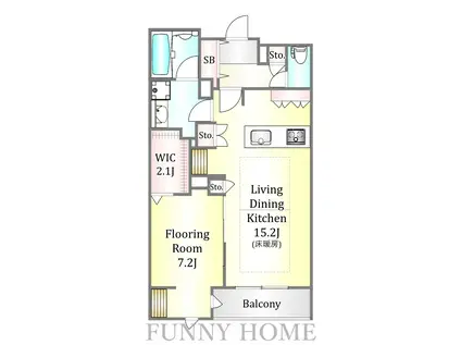 碑文谷5丁目メゾン(1LDK/2階)の間取り写真