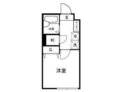 EMILLIA(1K/3階)の間取り写真