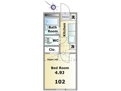 ベル・エキップ(1K/1階)の間取り写真