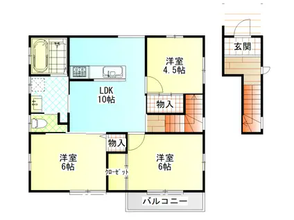 寿町二世帯(3LDK/2階)の間取り写真