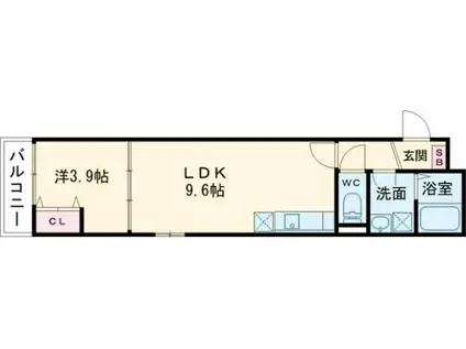 D PORTA BLOOM(1LDK/2階)の間取り写真