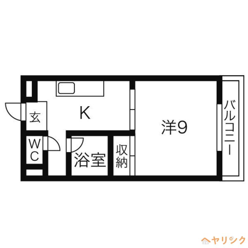 シティハイツ名城II(1K/3階)の間取り写真