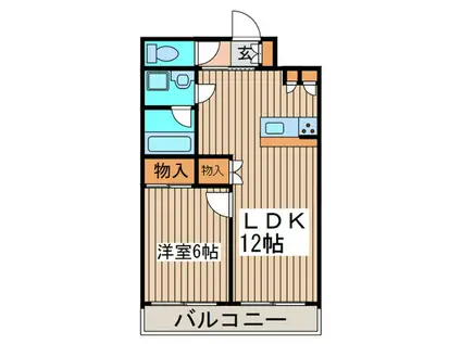 グランデュール富士見町A(1LDK/3階)の間取り写真