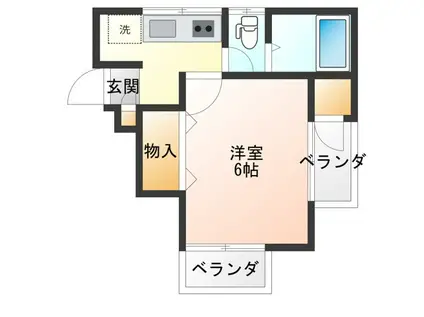 サンテラスアイ(1K/2階)の間取り写真