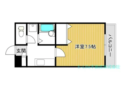 プラッツ・S・月出(1K/7階)の間取り写真