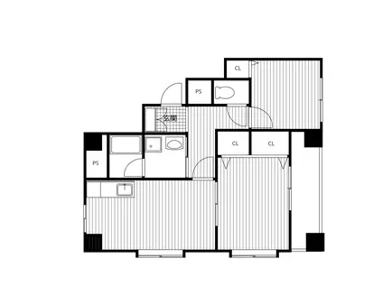 パレス横浜(2DK/2階)の間取り写真