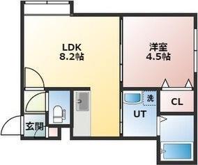 アーバンハウスI(1LDK/2階)の間取り写真