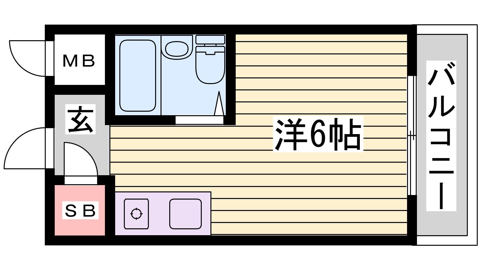 黒田第2ビル(ワンルーム/3階)の間取り写真
