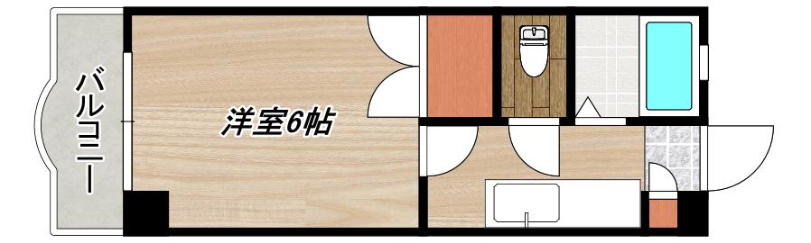 クリスタルコート58N(1K/3階)の間取り写真