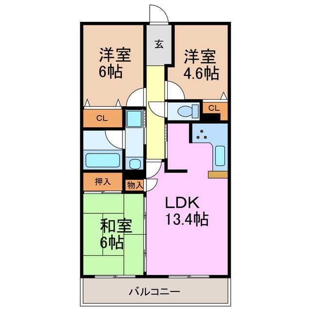 アトレ黒沢台(3LDK/5階)の間取り写真