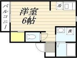 ハミング下大利(ワンルーム/2階)の間取り写真