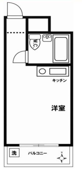 パル京南 NO15(ワンルーム/1階)の間取り写真