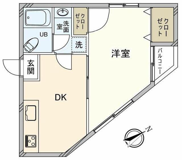 クリオ町田(1DK/1階)の間取り写真
