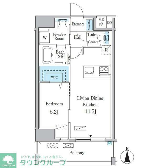 アリエッタNAGOYA(1LDK/2階)の間取り写真