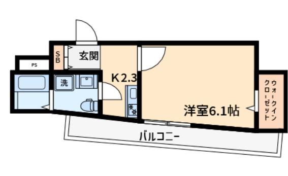 CASA DI STILE(1K/2階)の間取り写真
