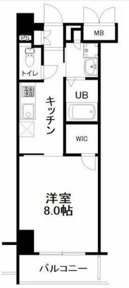 アンブローズ仙川(1K/1階)の間取り写真