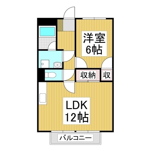 サープラスベルメゾン宮ノ上(1LDK/1階)の間取り写真