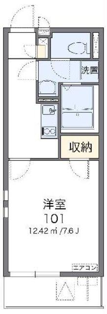 クレイノバリオシエロ(1K/3階)の間取り写真