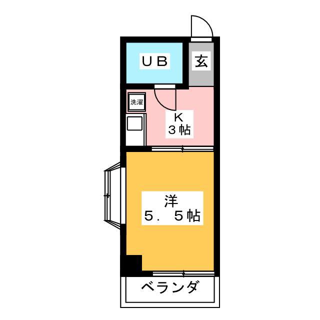 ライベストコート東陽(1K/3階)の間取り写真