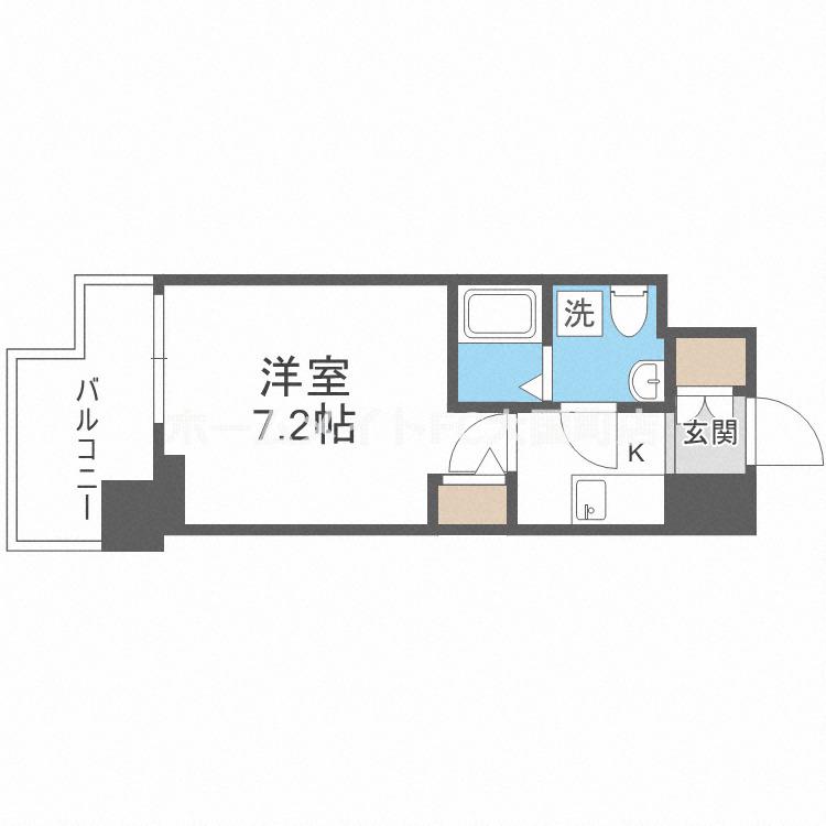 セレニテ難波プリエ(1K/15階)の間取り写真