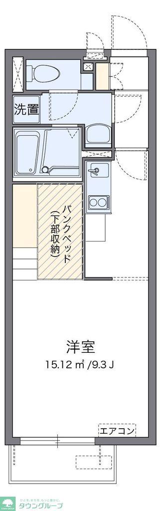 ミランダ藤(ワンルーム/1階)の間取り写真