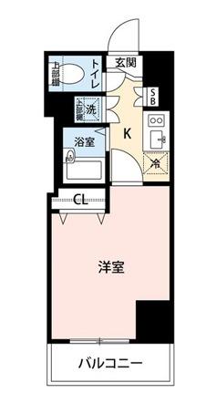 マイナビステイミライエ信濃町駅前(1K/6階)の間取り写真