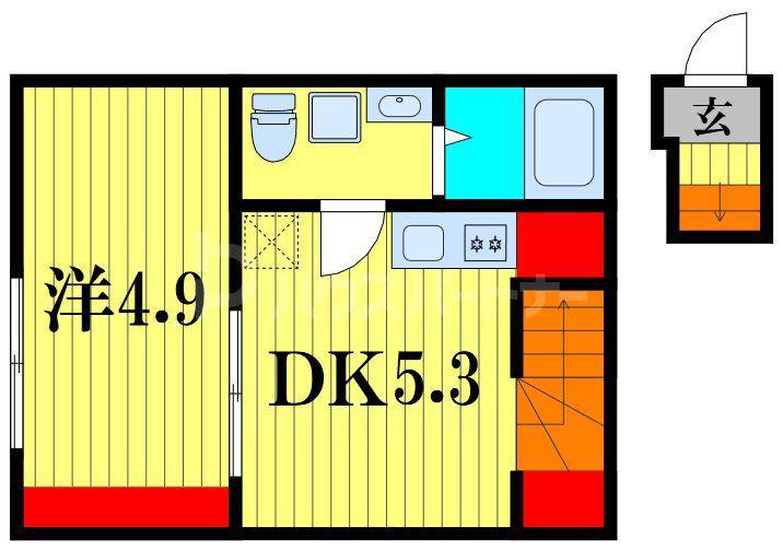 ルナアルタ(1DK/2階)の間取り写真