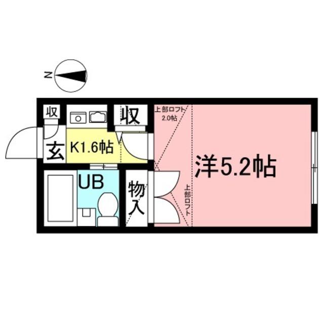 アーバン南台II(1K/1階)の間取り写真