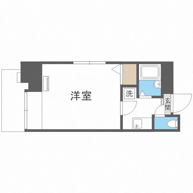 エステートモア舞鶴(1K/10階)の間取り写真