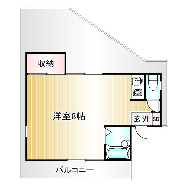 グランドール高円寺北(ワンルーム/4階)の間取り写真