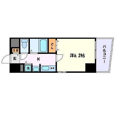 プレサンス泉シティアーク(1K/4階)の間取り写真