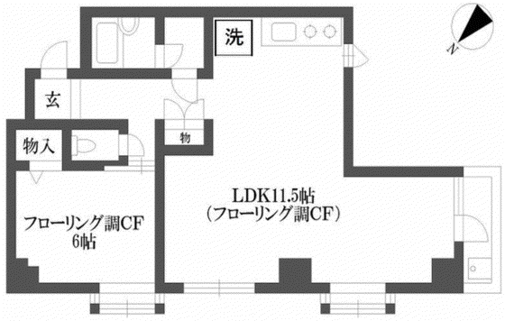 池袋リリエンハイム(1LDK/4階)の間取り写真