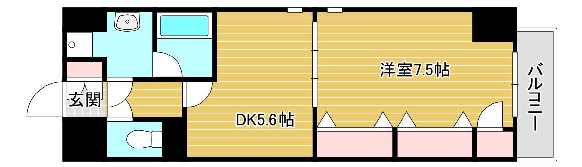 グルーヴ日本橋(1DK/3階)の間取り写真